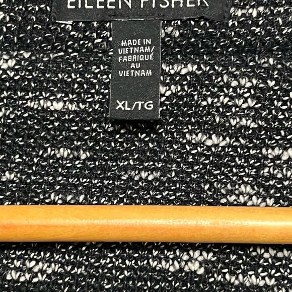 Eileen Fisher Double Breasted Tweed Knit Notch Collar Marled Button Blazer XL - Picture 4 of 7